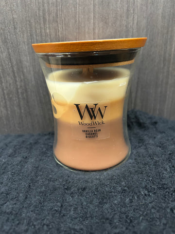 Vanilla Bean Caramel Biscotti Woodwick Candle