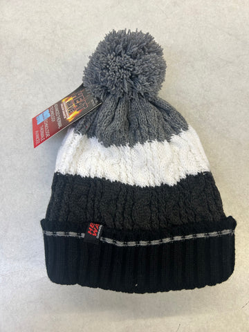 Heat Wave Grey White and Black Toque