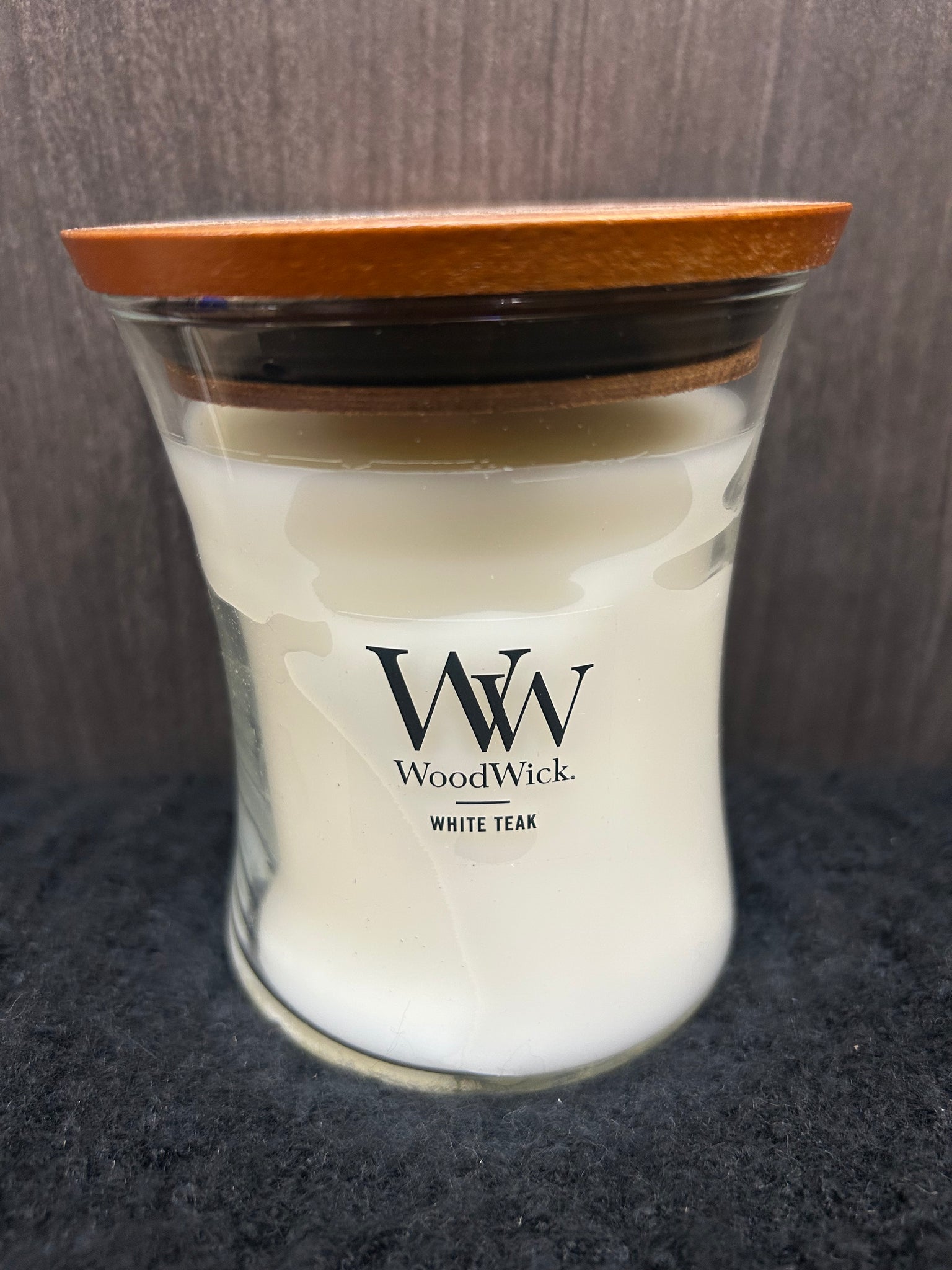 White Teak WoodWick Candle