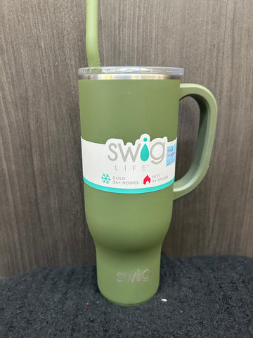 Olive Green Swig Water Bottles 30, 22 and 20oz