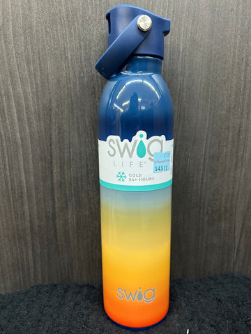 Retro Rainbow Swig Water Bottle
