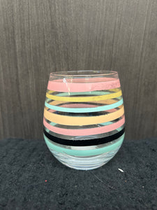 Striped Wine Glass