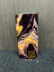 Purple and Gold Marble Travel Mug