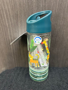 Kid Water Bottle With Snack Container Green