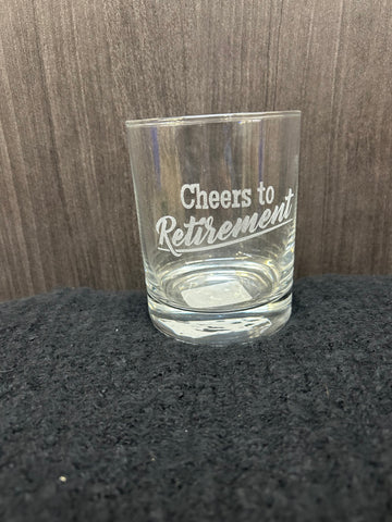 Cheers to Retirement Glass