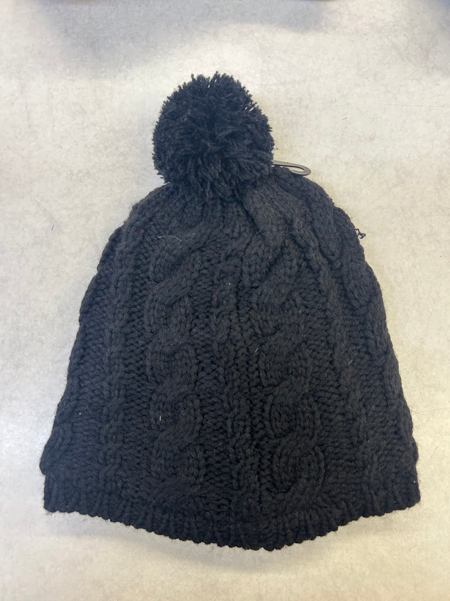 Black Toque with Pom Pom