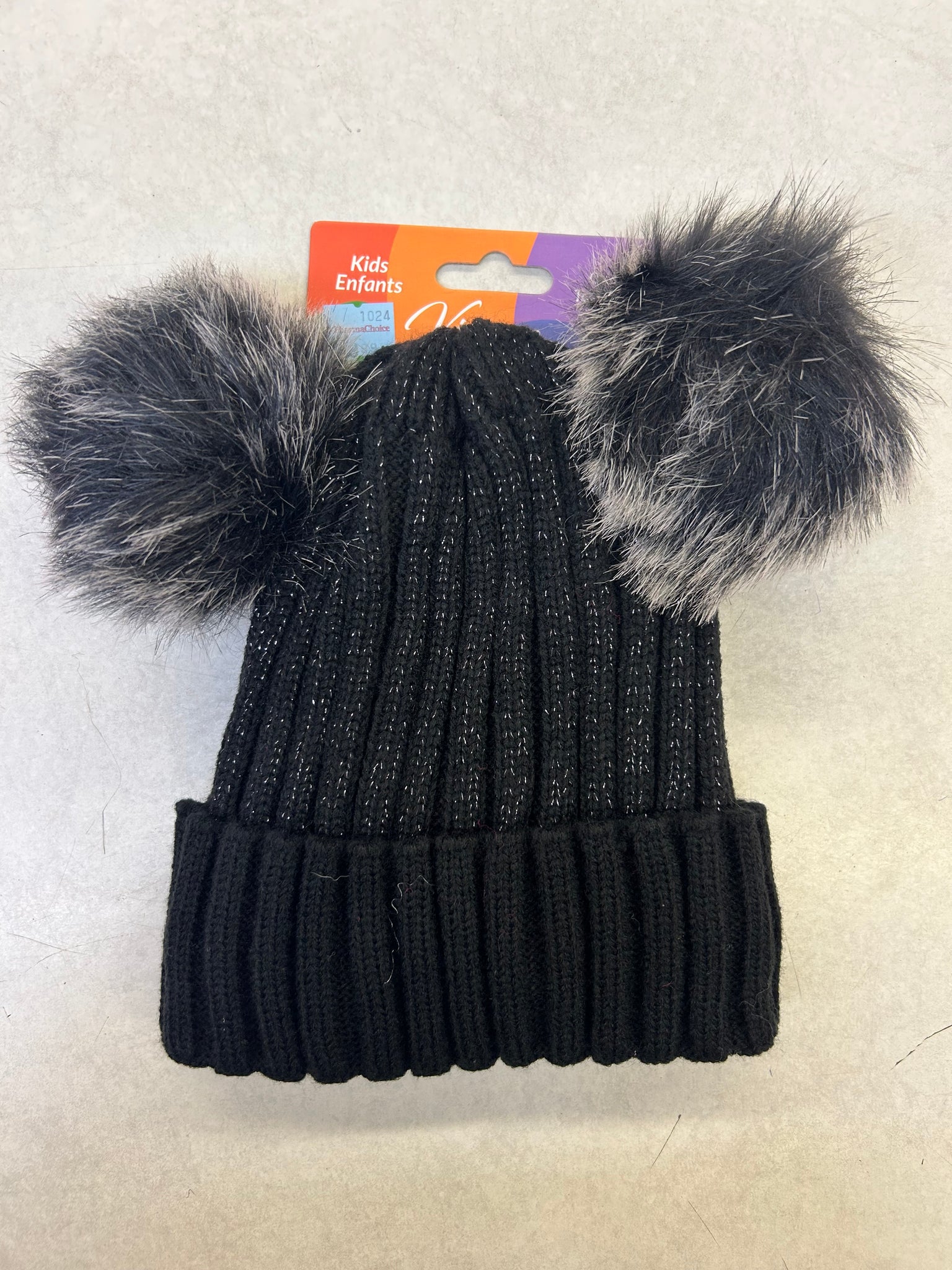 Kids Toque with Two Pom Poms