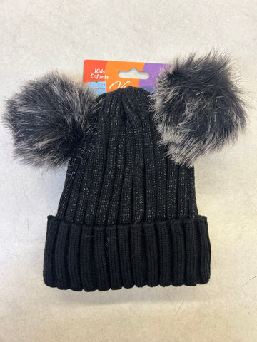 Kids Toque with Two Pom Poms