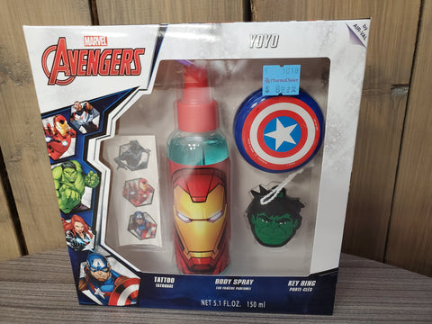Marvel Avengers Tattoos, Body Spray and Key Ring