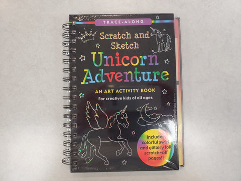Trace Along Scratch and Sketch Unicorn Adventure Activity Book