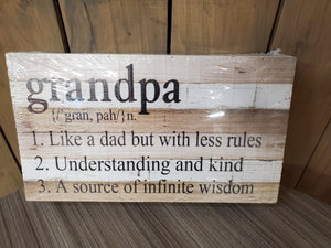 Grandpa Box Sign