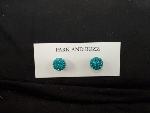 Park and Buzz Radiance Studs Teal 10mm