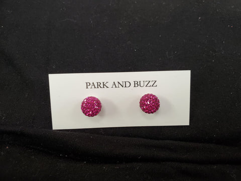 Park and Buzz Radiance Studs Fuchsia