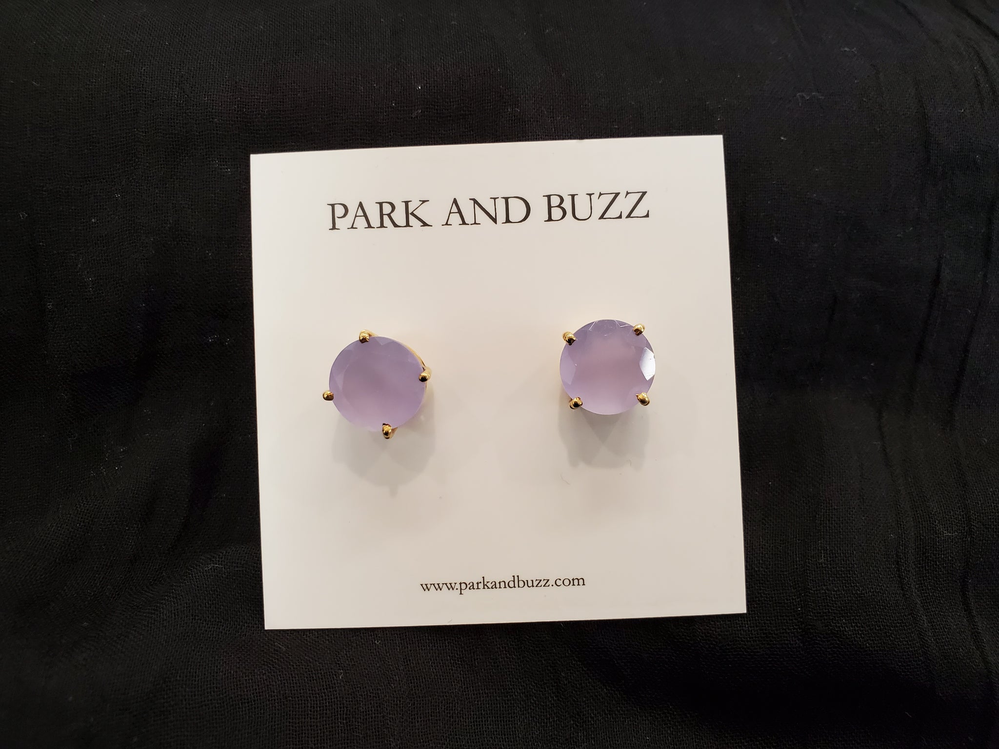 Park and Buzz Candy Gem Studs Blue Chalcedony