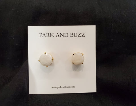 Park and Buzz Candy Gem Studs Rainbow Moonstone