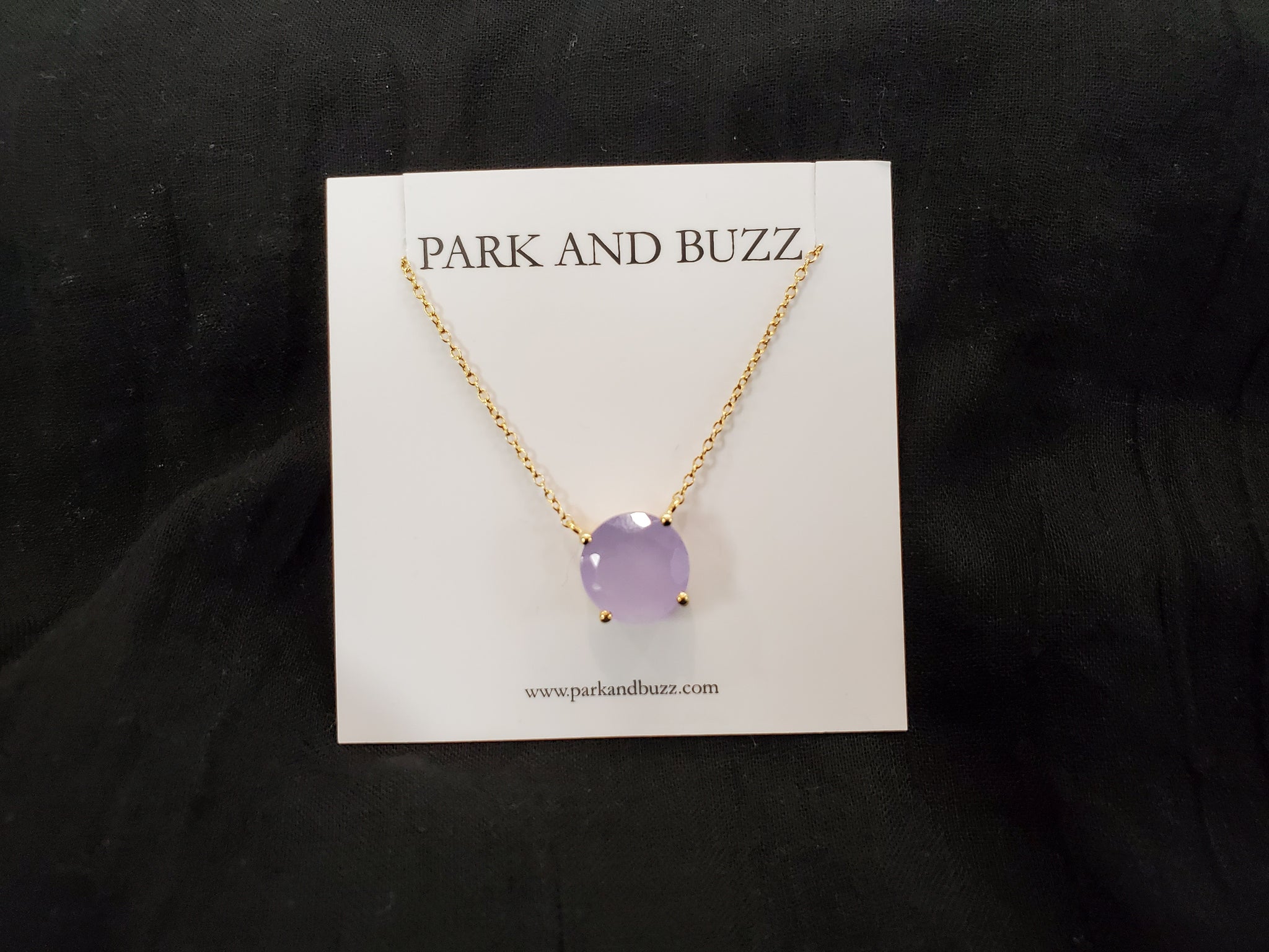 Park and Buzz Candy Gem Necklace Blue Chalcedony