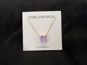 Park and Buzz Candy Gem Necklace Blue Chalcedony