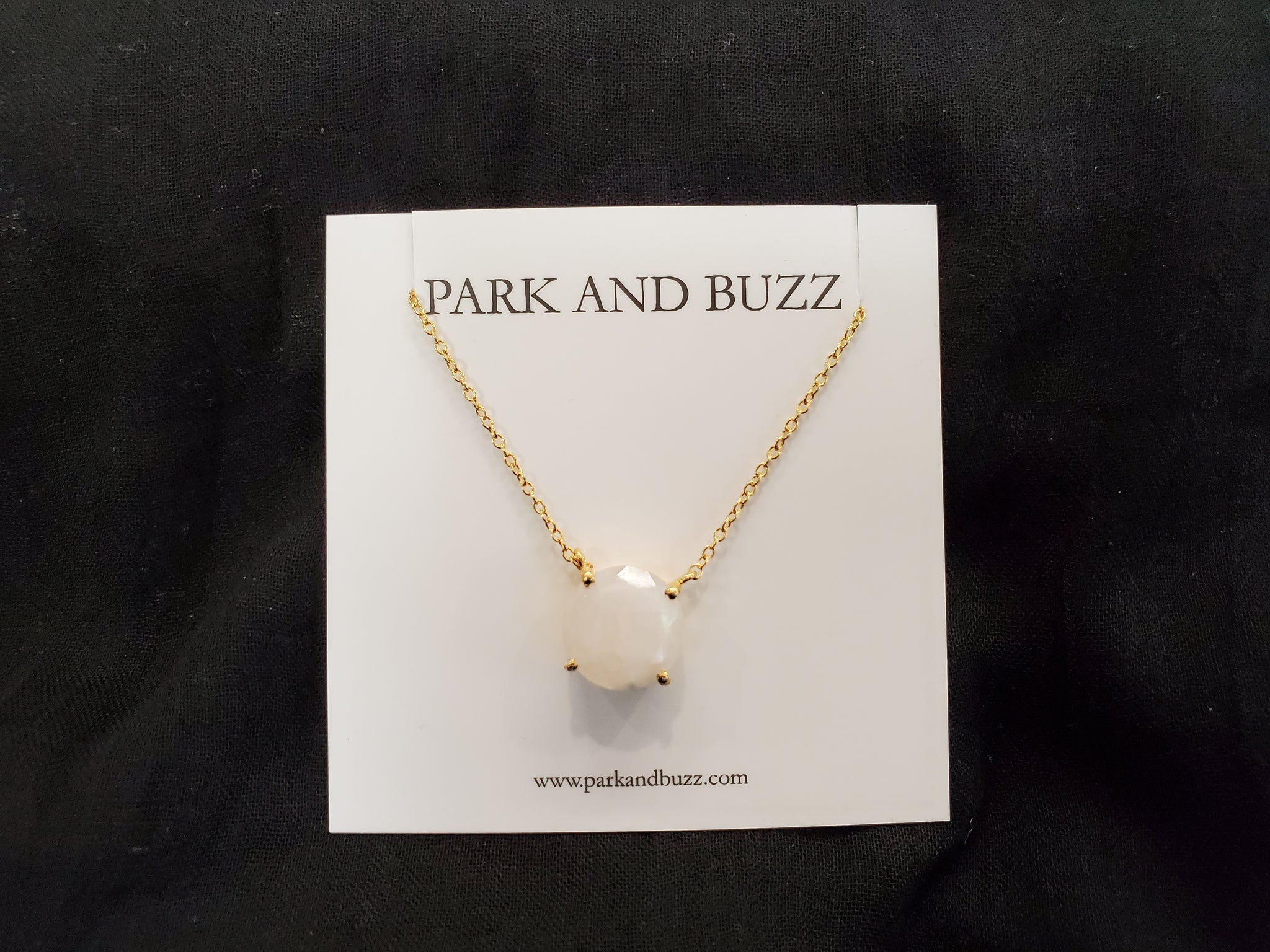 Park and Buzz Candy Gem Necklace Rainbow Moonstone