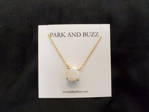 Park and Buzz Candy Gem Necklace Rainbow Moonstone