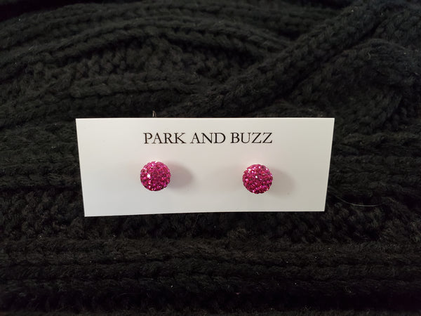 Park and Buzz Radiance Studs Fuchsia