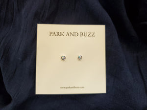 Park and Buzz Mermaid Opal Studs Blue 3mm