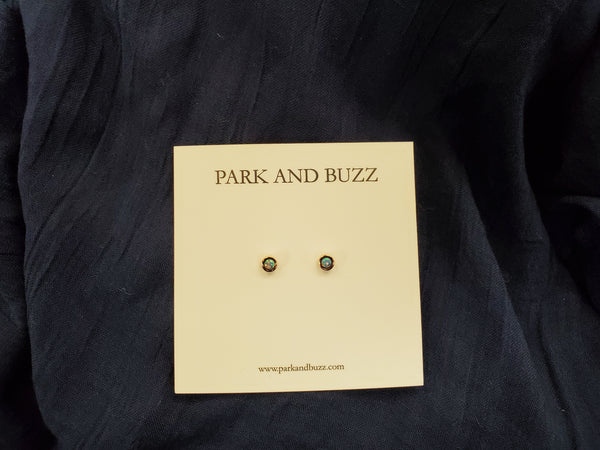 Park and Buzz Mermaid Opal Studs Blue 3mm