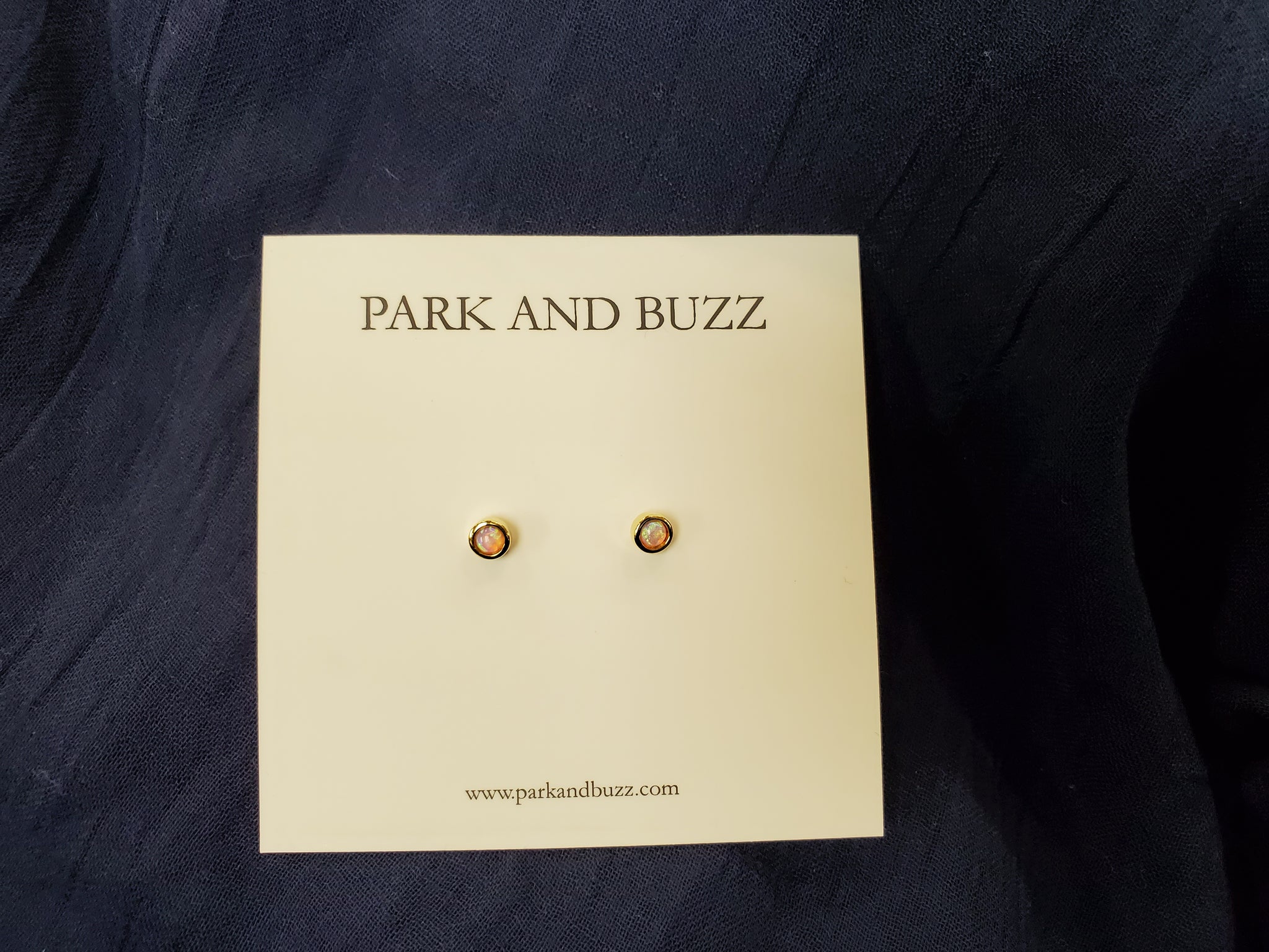 Park and Buzz Mermaid Opal Studs Millennial Pink 3mm
