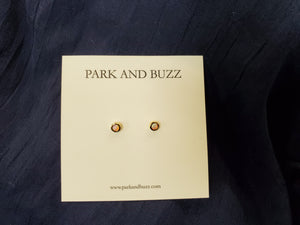 Park and Buzz Mermaid Opal Studs Millennial Pink 3mm