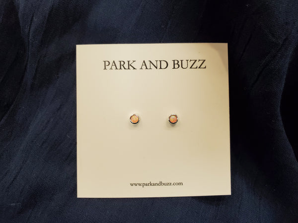 Park and Buzz Mermaid Opal Studs Millennial Pink 3mm