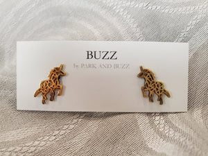 Buzz Gold Unicorn Studs