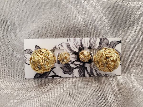 Park and Buzz Metal Twist Double Back Studs