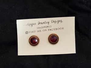 Rogue Jewelry Designs Ruby Studs (July)