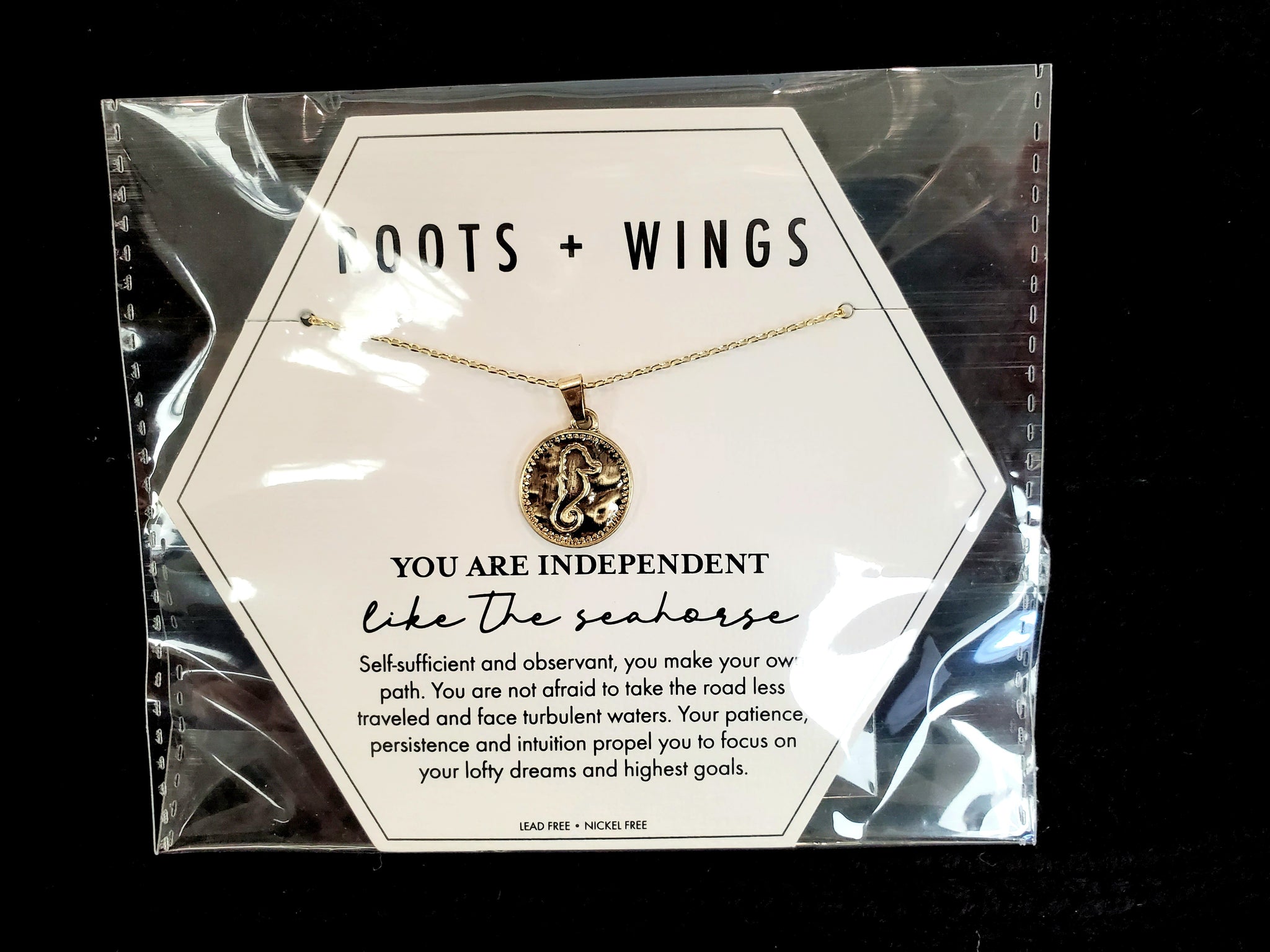 Roots + Wings You are Independent Coin Necklace