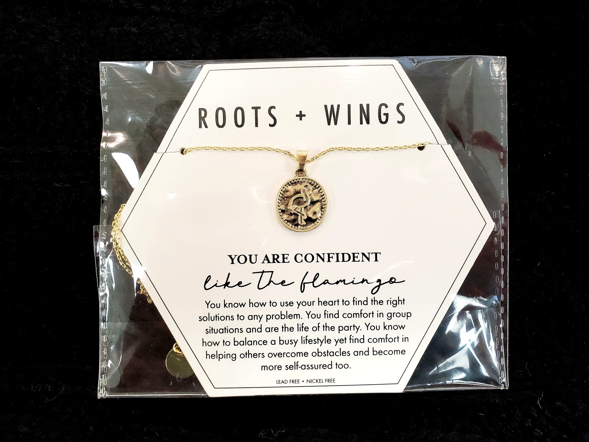 Roots + Wings You are Confident Coin Necklace
