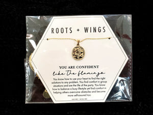Roots + Wings You are Confident Coin Necklace