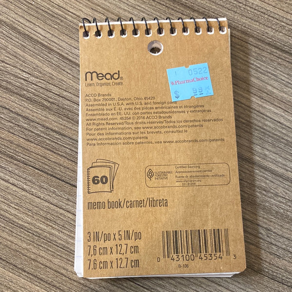 Small Mead Memo books