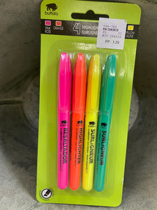 Buffalo Highlighters-4 pk