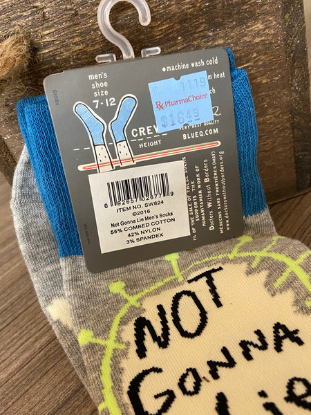 Blue Q socks-not gonna lie