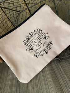 WIT Canvas Makeup Bag