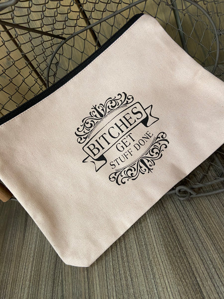 WIT Canvas Makeup Bag