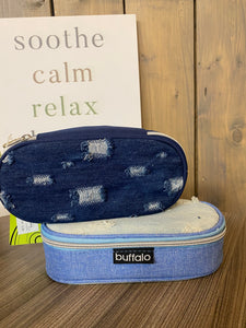 Buffalo denim pencil case