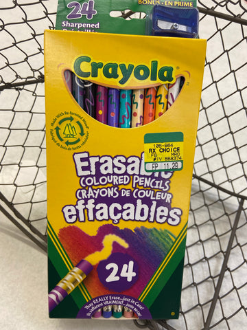 Crayola-24 Erasable Coloured Pencils
