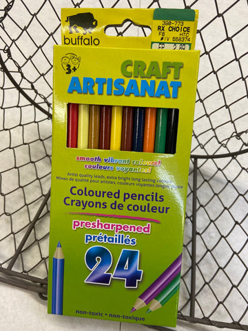 Buffalo Craft Coloured Pencils-24