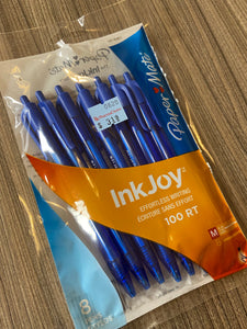 Paper Mate InkJoy- 8 retractable pens( Blue)