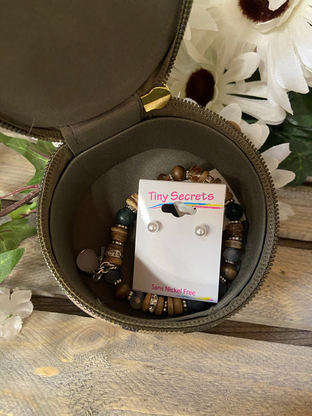 Be Happy -Round travel case