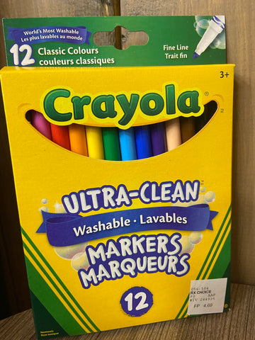 Crayola Washable Markers -12 Classic Colours
