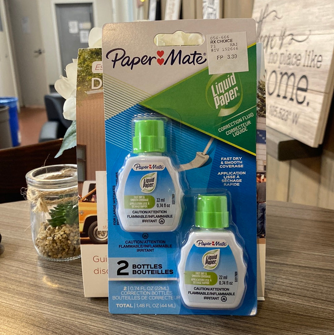 Paper mate correction fluid