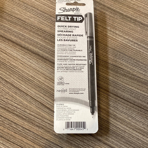 Sharpie pen felt tip