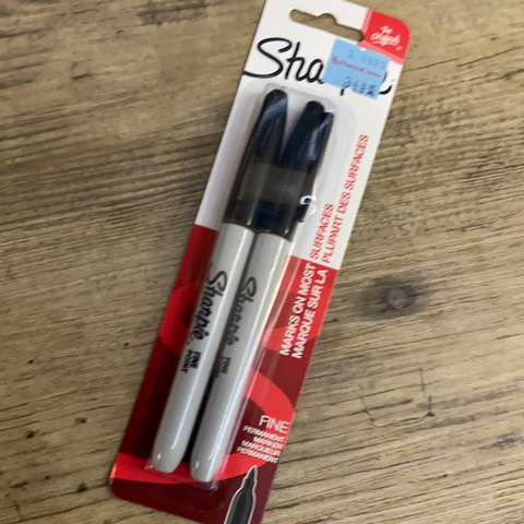 Sharpie- Fine tip black permanent marker